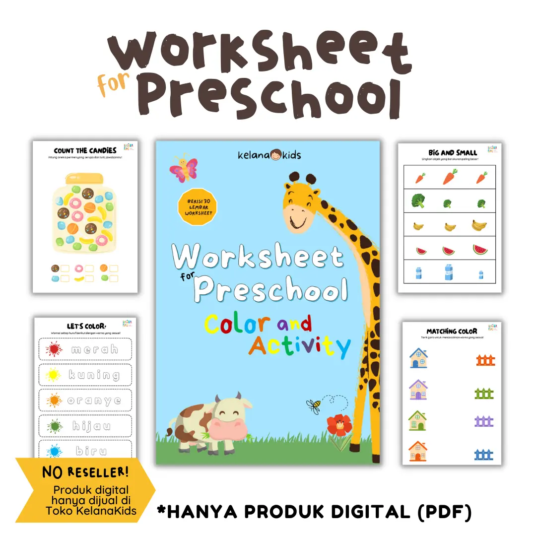 worksheet pra-sekolah