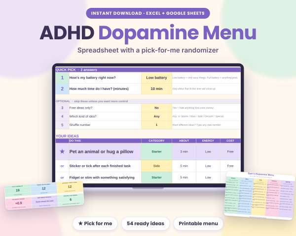 Adhd Dopamine Menu